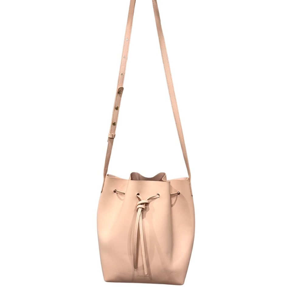 Mansur Gavriel Large Light Pink Leather Bucket Bag - Picture 5 of 16